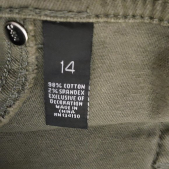 Inc Green Frayed Denim Jeans Pants NWT - Picture 8 of 8